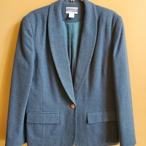 Pendleton women's blazer duotone jacket blue size 12